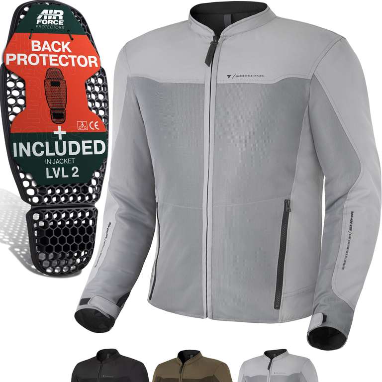 SHIMA Openair Chaqueta Moto Hombre AirForce Protector Espalda (Varias tallas y colores)