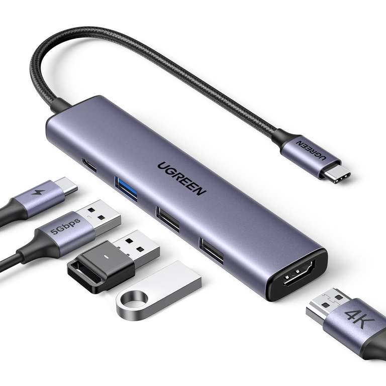 UGREEN Revodok 105 Hub USB-C 5 en 1 Adaptador USB-C a HDMI