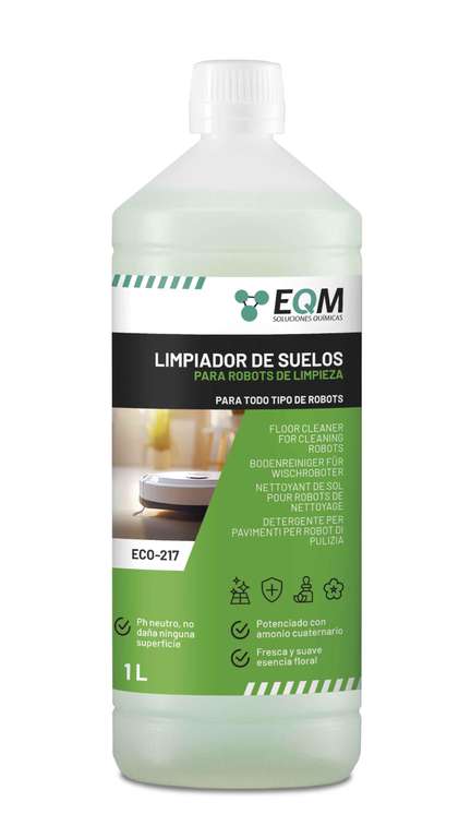EQM - ECO-217 - Limpiador de Suelos para Robots de Limpieza - 1L - Válido para Cualquier…